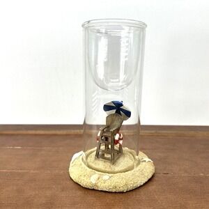 Yankee Candle Lifeguard Votive Tea‎ Light Holder Nautical Seashell Beach Coastal